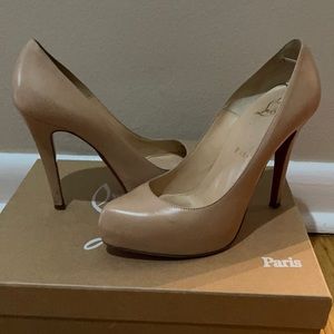 Christian louboutin Rolando kid nude